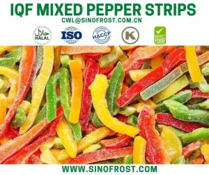 Wholesale frozen sweet red pepper: IQF Mixed Sweet Peppers,Frozen Mixed Bell Pepper (Dices/Strips/Sliced)