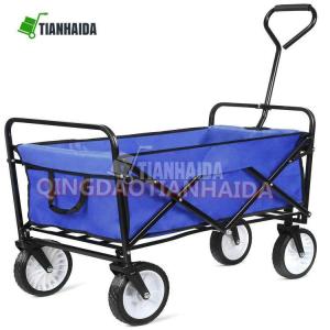 Wholesale folding utility cart: Collapsible Utility Portable Steel Frame Compact Folding Garden Shopping Hand Wagon Cart TC1011