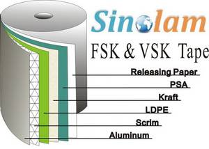 Wholesale jumbo rolls insulation tape: Fsk Self Adhesive Tape