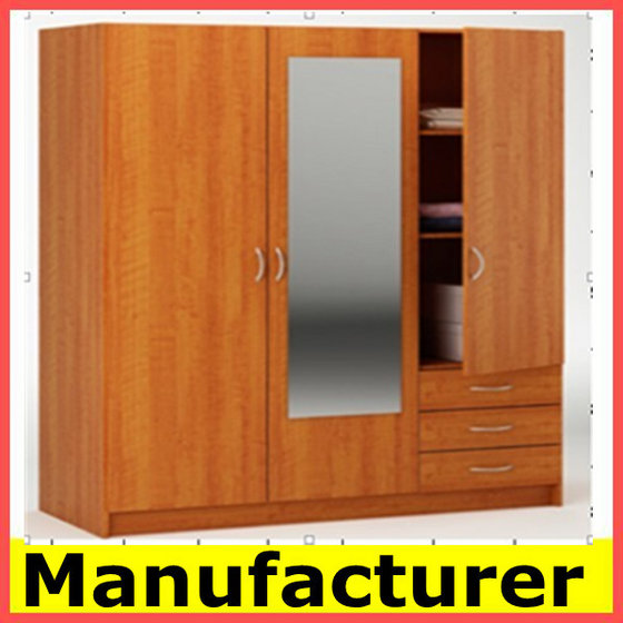 Kd Design Particle Board Furniture Melamine Wooden Bedroom Closet