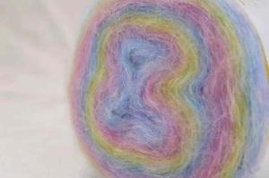 Wholesale knitting scarf: 46%Acrylic 37%Polyester 3.5NM Gradient Color Crochet Rainbow Yarn