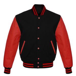 Wholesale jackets: Varsity Jacket Made of Wool & Leather