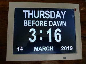 Wholesale Digital & Analog-Digital Clocks: 12inch Digital Calendar Day Clock