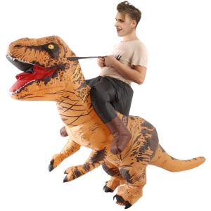 Wholesale dinosaurs: Adult Inflatable Halloween Costumes Ride On the Dinosaur Inflatable Costume Riding Dinosaur Costume