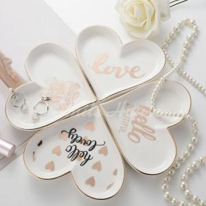 Wholesale design necklace: Heart Shaped Ring Dishes Jewelry Dishes
