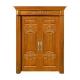Swing Double Solid Wood Entrance Doors 2.1m Height 6 Layer Painting