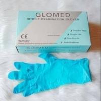 Blue Nitrile Gloves Powder