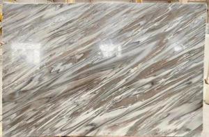 Wholesale twilled: High Quality Light Blue White Twill Romantic Marble Stone Slabs Tiles for Wall Floor