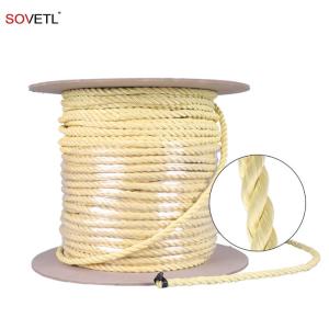 Wholesale Packaging Rope: Aramid Twisted Rope High Strength 3 Strands Twisted Fire Resistant Rope