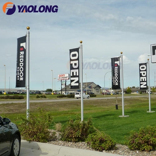 Hot Sale Aluminum Stainless Steel Satin Brush Flag Banner Stand