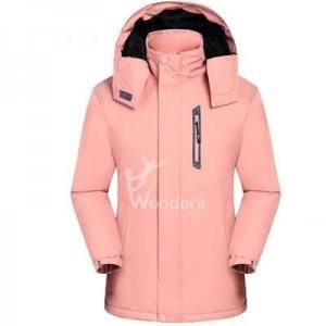 Wholesale woven labels clothing: Women' S Sports Ski Jackets Mountain Windproof Winter Coat with Detachable Hood