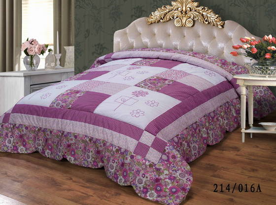 Sell Polycotton patchwork appliqued bedspread