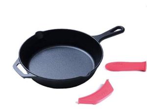 Wholesale frying skillet pan: Pre-Seasoned Cast Iron Fry Pan / Skillet 4-Pieces Set - 6 Inch, 8 Inch, 10 Inch and 12 Inch