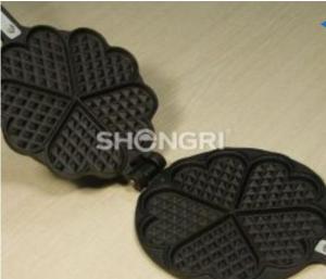 Wholesale china made mold: Cast-Iron Waffle Maker /Camping Bakeware 5 Heart Shaped