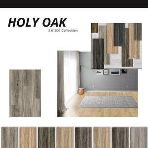 Wholesale spc floor 3.5mm: Holy Oak Luxury Vinyl Flooring LVT Tiles with Unilin Click Easy Installation S01001