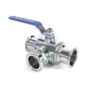 Wholesale quick install ball valve: Stainless Steel Three Way T/L Sanitary Valves Flanged Camlock Valve
