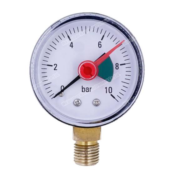 Radial Plastic Pressure Gauge with Red Pointer(id:11676267). Buy China ...