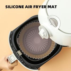 Wholesale Placemats & Coasters: 7.5 8.5 9 Inch Round Square Silicone Mat Air Fryer Reusable Non Stick Air Fryer Silicone Mat Baking