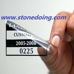 Wholesale clear sticker: OEM Plastic Clear Label Sticker