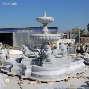 Wholesale outdoor fountain: Large Outdoor Marble Lion Water Fountains for Garden and Home Decoration