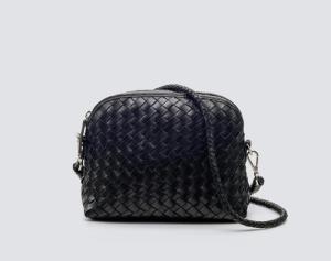 Wholesale indian cotton.: Pure Leather Handmade Woven Black Bags Menufecturer in India