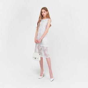 Wholesale feminine wash: Lurex Big Flower Lace Midi Dress ( EM-020 )