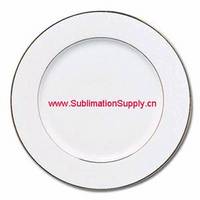 Coated Double Gold Banded Plate for Sublimation 