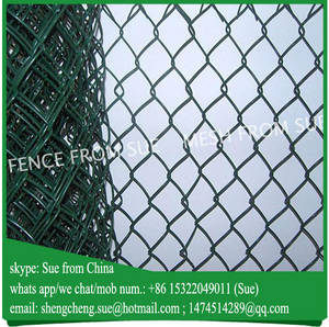 Wholesale chain link fencing: Africa Galvanized PVC Coated Woven Mesh Chain Link Fence with Free Package
