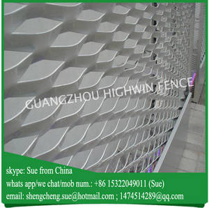 Wholesale fabricated grate for platform: CHINA Factory Anti Rust Anodized Expanded Aluminum Mesh for Building Facade