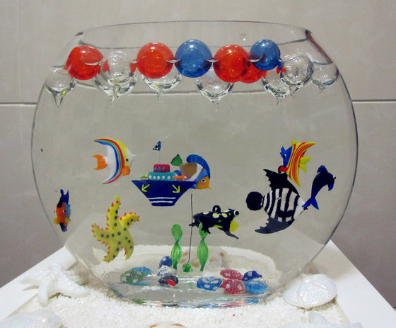 Aquarium Glass Craft Floating Fish