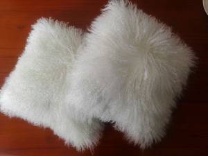 Wholesale sheepskin fur pillow: Wholesale Tibetan Mongolian Sheepskin Fur Cushion Covers