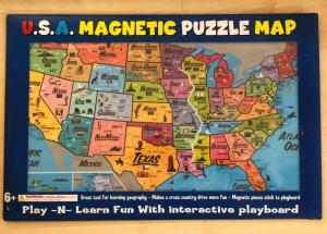 Wholesale promotional gifts for kids: Magnetic USA Map Jigsaw Puzzle for Kids