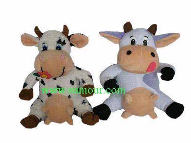 large stuffed cow toy