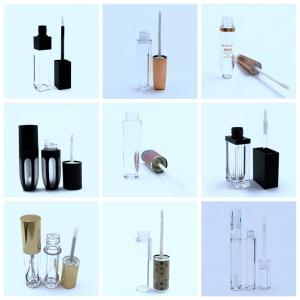 Wholesale lip gloss tube: Empty Lip Gloss Tube Container Bottle Holder Cosmetics Containers Packaging with Brush Wand Can Cust