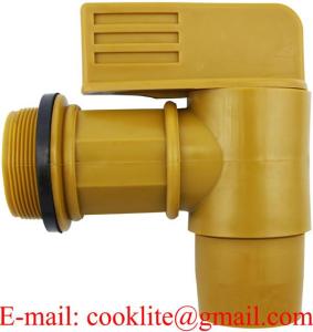 Wholesale plastic faucet: 55 Gallon Gold Plastic Drum Faucet 2 Lever Action Polyethylene Barrel Tap