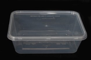 transparent plastic container