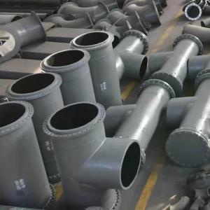 Wholesale steel pipe flanges: Cast Basalt Lined Steel Pipe Ash Handling with Flange and Coupling