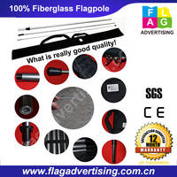 Sell Fast Delivery No MOQ 100% Fiberglass Beach Flag Pole
