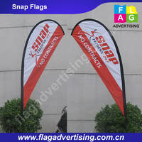 Fast Delivery No MOQ Custom Advertising Beach Teardrop Flag