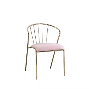 Wholesale comfort: Luxurious Simplicity Modern Dining Chair in Chrome Gold Comfortable Synthetic Leather Iron Seat for