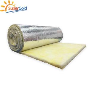 Wholesale foil faced kraft paper: 10-48kg/M3 Density Glass Wool Roll 50 Mm Thick Glass Wool Insulation Blanket with Aluminum Foil