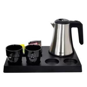 Wholesale plastic electric kettle: 0.8L Stainless Steel Electric Kettle with Coffee Wooden Tray Set