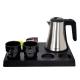 0.8L Stainless Steel Electric Kettle with Coffee Wooden Tray Set