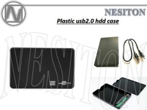 Wholesale hdd case hdd: Plastic USB2.0 Hard Disk Drive Box HDD Enclosure External Case