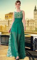 LF1030650 Green Color See Through Silk Chiffon Prom Dresses 2