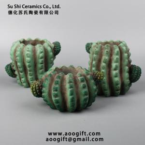 Wholesale craft gift: Garden Decoration Concrete Flower Pot Wholesale Cactus Shape  Planter