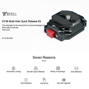Wholesale aluminum tripod: YYSVYIA SY38 Camera Auto Lock Quick Release Kit,Quick Release Plate,Quick Release System for Camera,