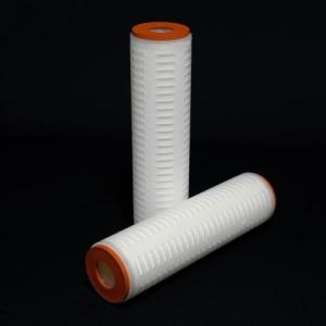 Wholesale solvent media: Pleated Filter Cartridges 10inch 250mm Polypropylene PP 0.2micron Membrane Industrial Dust Removal