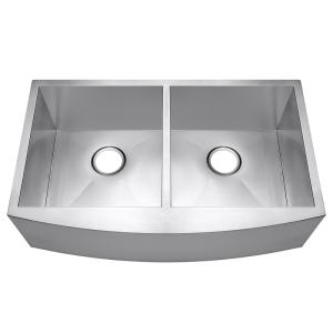 Wholesale easy to dry: 33 Inch Double Bowl Stainless Steel Farmhouse Sink