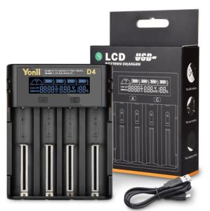 Wholesale battery 3.7v: Ni-MH Ni-CD 4Slot LCD Smart Battery Charger 3.7V-4.2V Li-Ion Battery 14500/16340(RCR123)/18650/21700